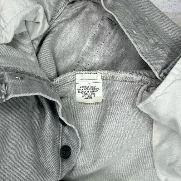 True Vintage 70s Levis Jeans 501 31x30 Regular Straight Light Grey Made in USA
